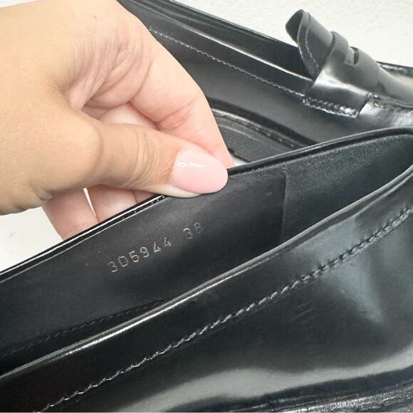 Prada Monolith Penny Loafers Black Size 38 - Picture 6 of 8